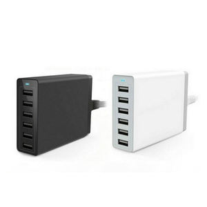 Cargador de Pared USB Inteligente, Estación de Carga de 50W con 6 Puertos, Cargador Multi USB PowerPort para Phone Pad Pro/Air/Mini, <span class=keywords><strong>Galaxy</strong></span> S23 y Más - Product Image 4