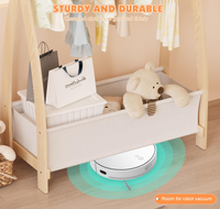 Kleiner Kinder-Kleiderständer aus Holz, Montessori Garderobenständer, Kleiderschrank-Organizer mit Kleiderstange für Kleinkinder und Babys