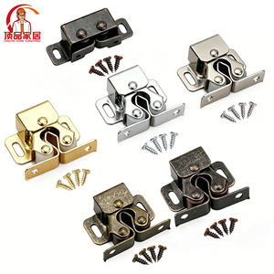 Dingpin Home Furnishing <b>Door</b> Catch Double Wheel <b>Spring</b> Latch Cold Rolled Steel Traditional Wardrobe <b>Door</b> Accessory - Product Image 1