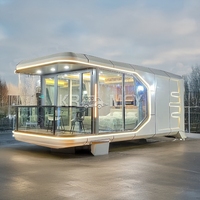 Maison-capsule spatiale préfabriquée moderne de luxe, durable, mobile, pour hôtels, maisons, complexes hôteliers et fermes