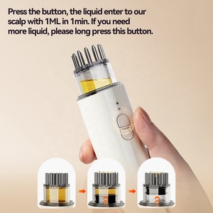 Aplicador de aceite esencial grueso antipérdida de cabello, masajeador de cabeza para el crecimiento del cabello con LED, aplicador automático de aceite para el cabello con descarga líquida - Product Image 5