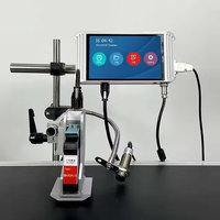 Tij Machine d'estampillage de date et d'heure en ligne Jet d'encre pour l'impression de métal Imprimante d'encre portable Imprimante à jet d'encre thermique de logo Machine de codage