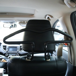 Porte-manteau universel en cuir et acier inoxydable pour appuie-tête de siège arrière de voiture, pour veste en tissu - Product Image 2