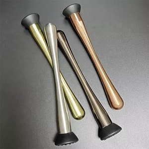 Venta al por mayor palo martillo rompehielos Acero inoxidable mortero oro rosa cóctel Mojito Muddler cóctel con logotipo - Product Image 2