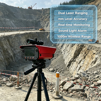 Moniteur de Déplacement Laser d'Avertissement de Chute de Structures Urbaines, Double Écran HD, Stockage Intelligent des Données, Outil de Suivi de Déformation en Temps Réel