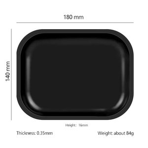 Logotipo personalizado 18*14CM Hojalata Fumar Estaño Metal Hierba Rolling Tray Tin Metal Tray - Product Image 4