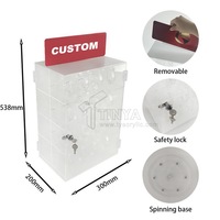 Vitrine de présentation de montres en acrylique verrouillable sur mesure à 24 emplacements avec base rotative à 360° pour magasin de détail