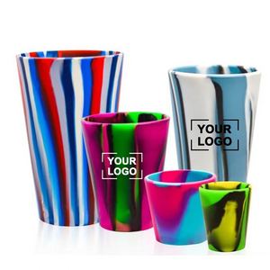 Yy756 Gobelet en silicone arc-en-ciel sans BPA de 16 oz, personnalisable avec logo, pour vin et bière, en promotion, pas cher - Product Image 1