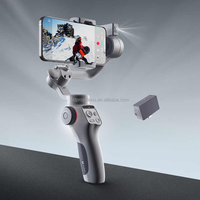 FUNSNAP Capture 5 3-Axis Handheld Gimbal Stabilizer for Smartphone with Fill Light for iPhone Android Face Tracking Tiktok Vlog
