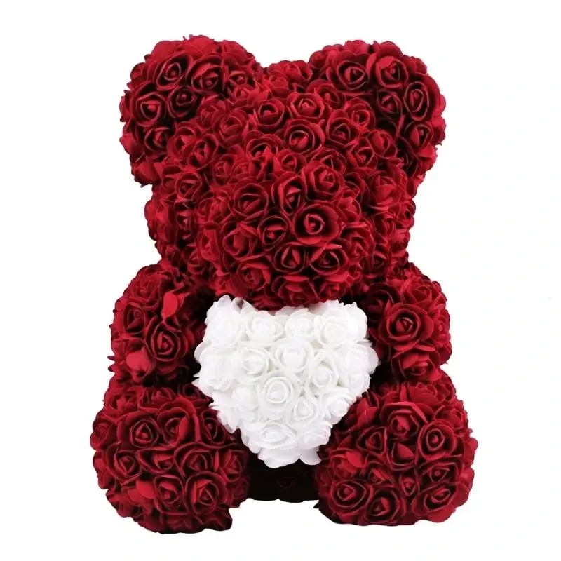 Tùy Chỉnh 40Cm Rose Bear Với Hộp Rose Teddy Bear Cho Các Bà Mẹ Ngày Quà Tặng Teddy Bear Đám Cưới Valentine Của Hộp Quà Tặng Bán Buôn