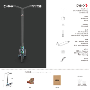<span class=keywords><strong>Trottinette</strong></span> Vokul Pro pour Riders Intermédiaires, <span class=keywords><strong>Trottinette</strong></span> Stunt pour Enfants de 8 ans et plus, Aluminium Léger, Roues de 110 mm, Park Ride Neo Chrome - Product Image 2
