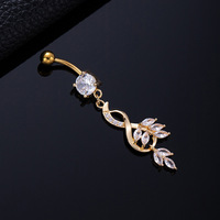 Bijoux de piercing corporel Freya Fashion, anneaux de nombril pendulants en acier chirurgical, anneaux de nombril flottants de style bohème pour femmes