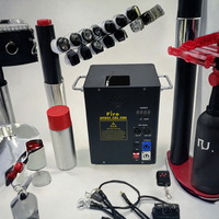 Machine à flamme électrique carrée 100W en métal, portée 2-3M, étanche, télécommandée, pour effets de flamme artificielle sur scène, concerts et fêtes