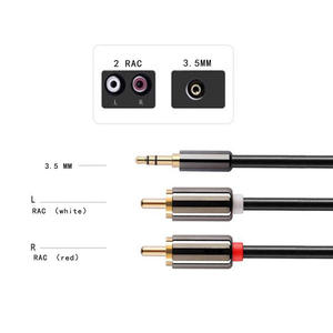 Cable de 3.5mm <span class=keywords><strong>a</strong></span> <span class=keywords><strong>RCA</strong></span>, 2 <span class=keywords><strong>RCA</strong></span> Macho <span class=keywords><strong>a</strong></span> Adaptador de Audio Estéreo <span class=keywords><strong>Auxiliar</strong></span>, Cable Divisor en Y de Alta Fidelidad, Cable Blindado de 1/8 <span class=keywords><strong>a</strong></span> 2RCA - Product Image 3