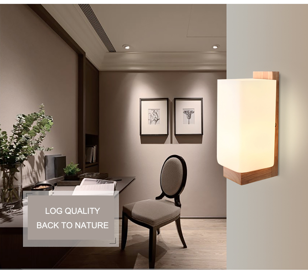 Creativity Indoor Modern Wall Lamp Lights Bedroom Corridor Decorative Nordic Wooden Wall Lamp For Bedroom