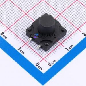 TS018A-TBY1EH10.0 Tactile Switch SMD-4P,12x12mm Switch Single Pole Single Throw Round Button 1.8N Vertical Mount - Product Image 1