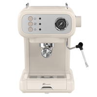 Machine à expresso italienne semi-automatique professionnelle Anbo 20 bars, rose, avec système d'eau chaude, cafetière à expresso