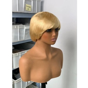 วิกผมบราซิลแท้แบบไม่ต้องติดกาว รุ่น 613 สีธรรมชาติ สำหรับ<span class=keywords><strong>ผู้หญิง</strong></span>ผิวสี  วิกผมสั้นแบบทำด้วยเครื่อง - Product Image 1