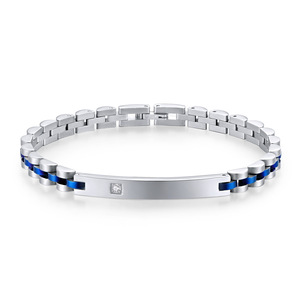 Brazalete de Acero Inoxidable con Incrustaciones de Zirconia, Estilo Moderno, de Titanio, 6MM de Ancho, para Mujer - Product Image 2