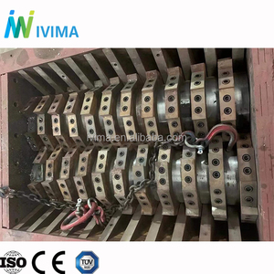 Déchiqueteur à double arbre haute puissance et couple élevé pour matériaux mixtes (plastique, bois, métal) destiné au pré-écrasement - Product Image 5