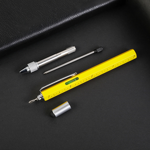 6-in-1 Multifunction Tech Tool <strong>Pen</strong> Ballpoint <strong>Pen</strong> with <strong>Multi</strong>-Color 1.0mm Writing Width Metal Stylus Ball <strong>Pen</strong> Level Screwdrivers - Product Image 5