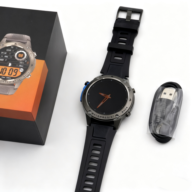 DM56 1.43-Inch AMOLED GPS Smart Watch 2025 BT Call 5ATM Waterproof Altitude Compass Men Outdoor Sport Tracker Relojes Smartwatch