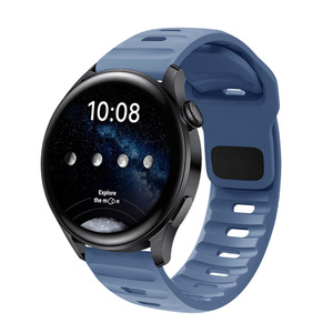 Bracelet de montre sport de luxe en silicone avec boucle carrée diamantée, respirant, compatible avec Huawei Watch et <span class=keywords><strong>Samsung</strong></span> <span class=keywords><strong>GT3</strong></span>/4/GT5 - Product Image 4