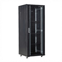 Kabinet Server Jaringan Standar 19 Inci Pintu Kaca 42U Tebal 2 Meter Stok Kustom