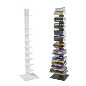 Estantería Vertical de Metal, estantería blanca y <span class=keywords><strong>negra</strong></span> para esquina de sala de estar, estantería, <span class=keywords><strong>Torre</strong></span> - Product Image 1