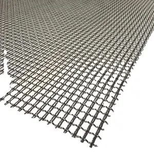 High tensile 65MN Mining and Quarry crimped wire mesh sand gravel crusher hooked vibrating sieve screen mesh
