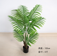 Plantes artificielles pour aménagement paysager, arbre bonsaï, plantes en plastique, pots, Chrysalidocarpus Lutescens, décoration intérieure