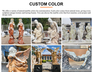 Estatua Ecuestre de Napoleón de Mármol Beige Natural de Tamaño Real para Decoración de Jardín o Villa al Aire Libre - Product Image 3