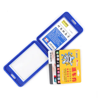 Porte-badge d'identité avec étui de protection de fenêtre double face pochette travailleur employés protecteur de carte réglable pour le personnel