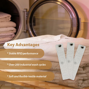 Étiquette RFID UHF pour blanchisserie, textile flexible, imperméable, résistante aux hautes températures, pour blanchisserie industrielle et commerciale - Product Image 3