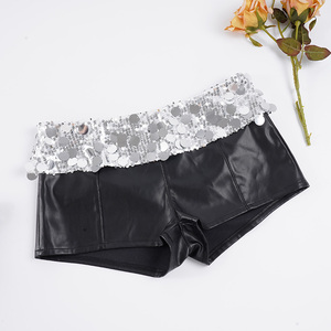 กางเกงขาสั้นผู้หญิงทรงสกินนี่ หนัง PU แต่งเลื่อม ระบายอากาศ กันน้ำ กันลม แห้งเร็ว ทรงเอวต่ำ กระชับรูปร่าง รุ่นปี 2025 สำหรับฤดูใบไม้ร่วง - Product Image 6