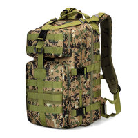 Sac à dos tactique moyen pour passionnés de plein air, sac à dos de randonnée à double épaule camouflage
