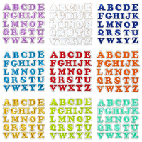 Patchs brodés 3D tendance, personnalisés en gros, avec monogramme, slogan en écriture cursive, alphabet anglais, faits à la main, pour expédition