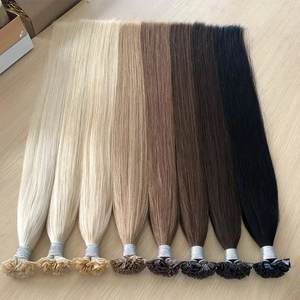 Extensiones de Cabello con Punta Plana de 12-30 Pulgadas, Cabello Humano con Punta Plana de Queratina Pre-Adherida, Ondulado y Liso, Todos los Colores Disponibles, Envío Rápido - Product Image 4