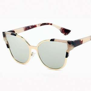 Lunettes de soleil œil de chat personnalisées avec logo, nouvelle collection, pour femme, de marque de luxe, design tendance, avec verres miroir - Product Image 5