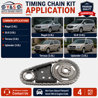 Kit Rantai Timing Baru 4PCS OE 10166352 Merek YS Cocok untuk Regal GL8 Land 2004-2006 Mesin 3.0L L46 V6 Pengganti Langsung