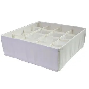 Wholesale Foldable Cotton linen Storage Box for Sundries Cloth Home Storage