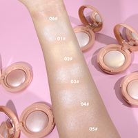 Palette de maquillage personnalisée pour le visage : Poudre illuminatrice, poudre scintillante, contouring, végane, pressée, marque privée