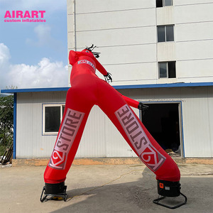 Figura Inflable Decorativa Roja para Publicidad, Figura de Dibujos Animados <span class=keywords><strong>Bailarina</strong></span> Inflable Decorada con Ambas Piernas para Exhibición - Product Image 5