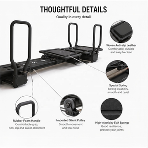 Machine de Pilates <span class=keywords><strong>Micro</strong></span> Reformer en alliage d'aluminium pour usage commercial, domestique ou en studio, pour l'entraînement du tronc - Product Image 3