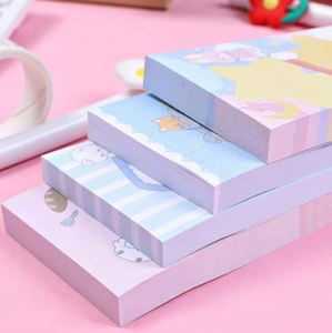 100 Sheets Cute Cartoon Girl <b>Sticky</b> <b>Notes</b> Beautiful Adorable Stationery Back-to-School Season Memos Paper Material - Product Image 4