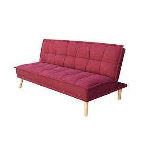 Gỗ sồi chân 3 chỗ ngồi có thể gập lại Sofa giường phong cách Nhật Bản sofa vải cama - Product Image 6