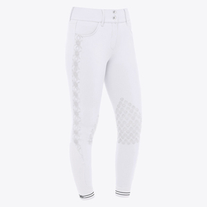 <span class=keywords><strong>Pantalon</strong></span> d'équitation pour femme à motif imprimé personnalisé, <span class=keywords><strong>taille</strong></span> haute, avec patchs aux genoux, élastique, pour la compétition - Product Image 4