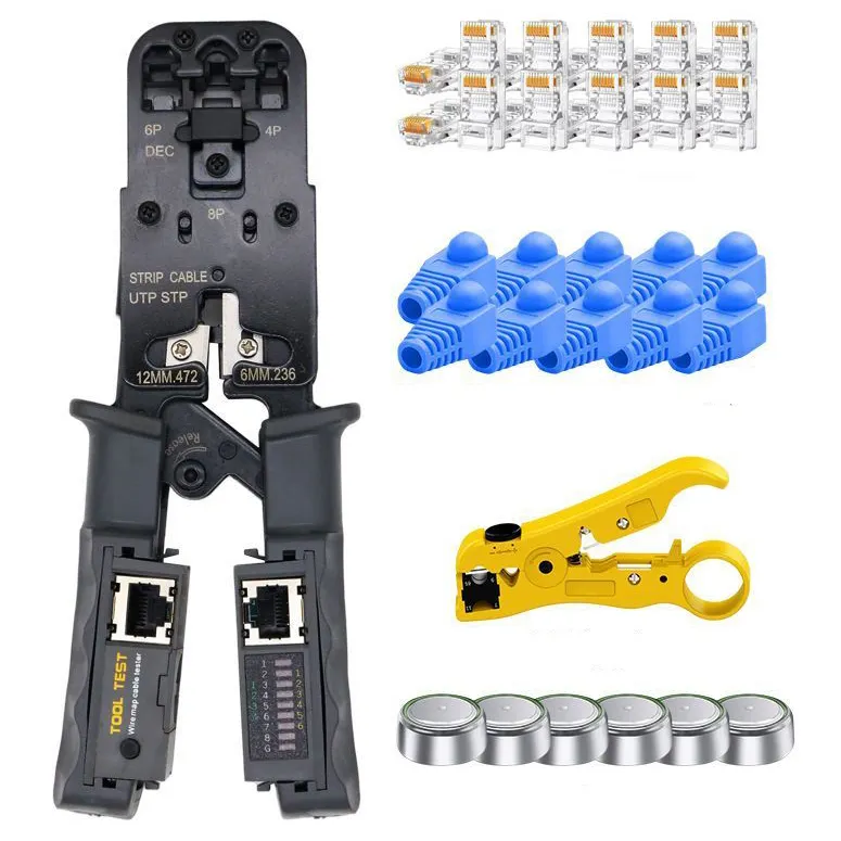 Cable Crimping Tools Factory Multi Modular Plug Cable Tester Tool Rj11 Rj12 Rj45 Hand Network Cable Tester Crimping Tool