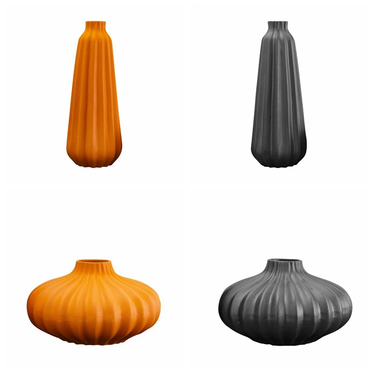 Small fresh modern household sitting room study dry flower arrangement adornment 3 kinds of color ceramic vase