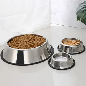 Manufacturer wholesale anti-slip travel dog bowls stainless steel